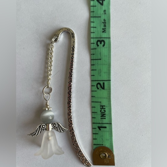 Handmade White Angel Fairy Bookmark with Silver Tone Hook - ideal Gift - Picture 5 of 7